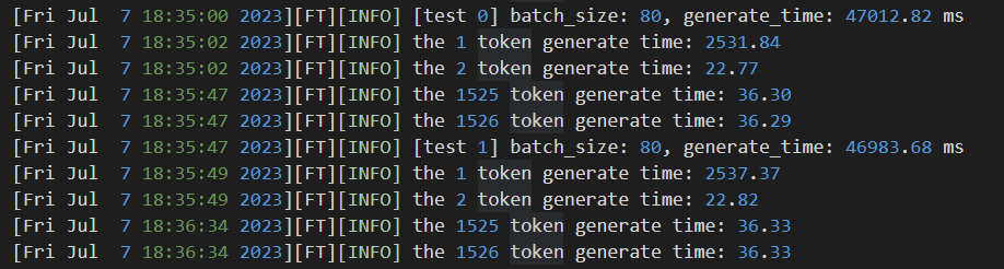 token latency