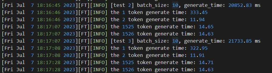 token latency