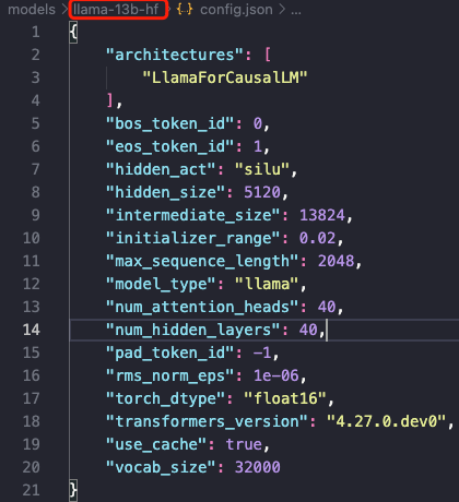 llama-13b-config